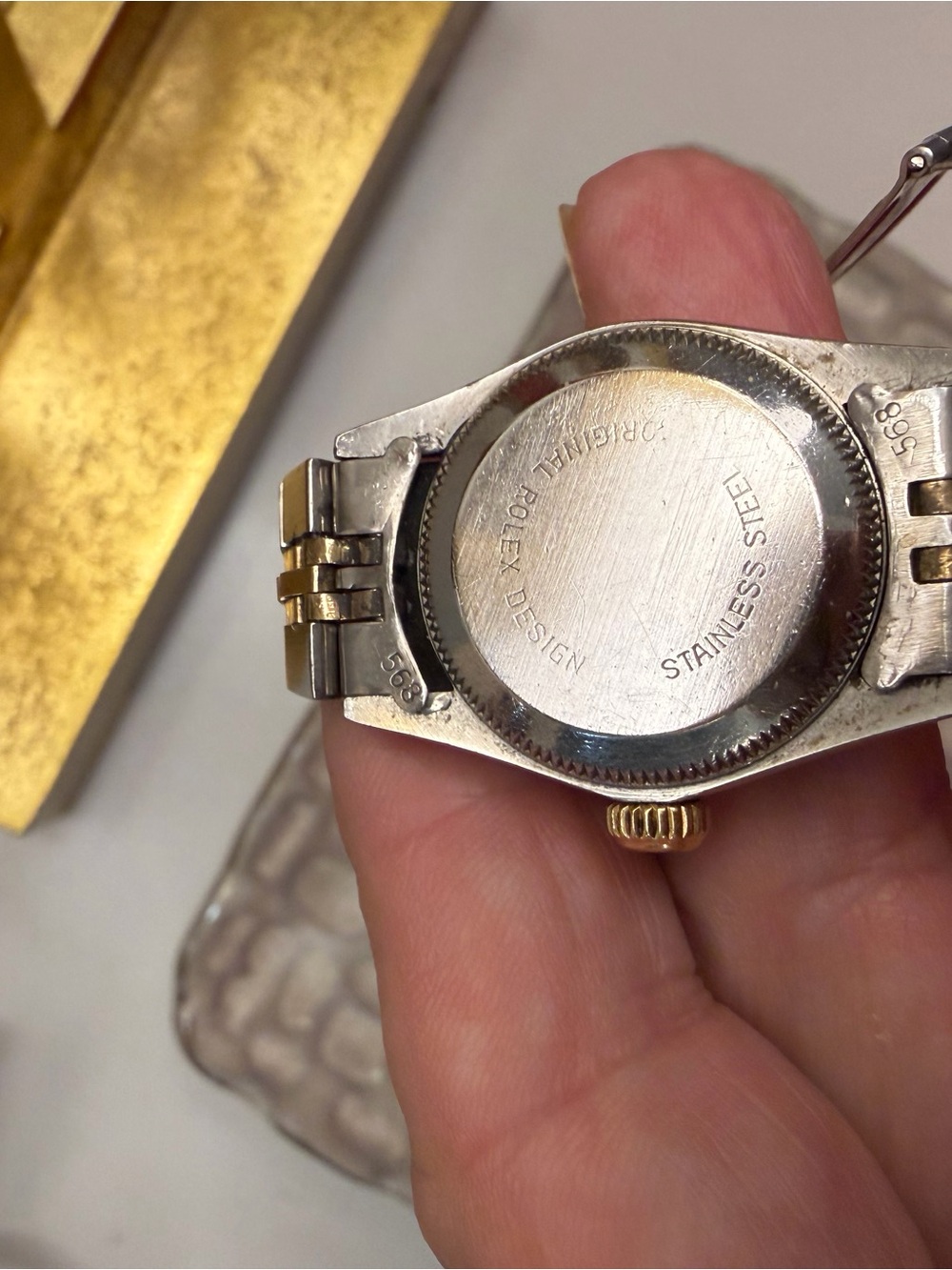 Rolex Women's Two-Tone Gold and Silver Dial Bracelet Watch - Picture 10 of 10